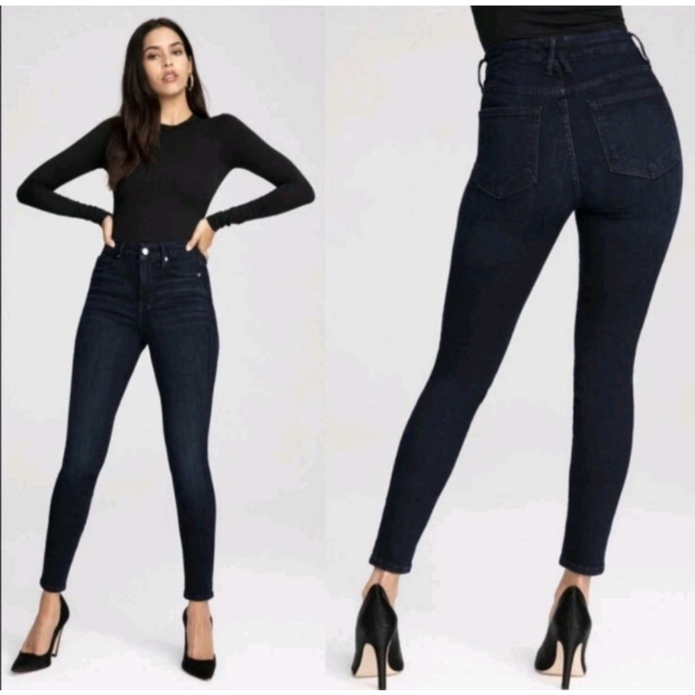GOOD AMERICAN Dark Blue Good Legs High Rise Skinny‎ Jeans GAGL103 #45 Size 25 0